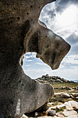 Granite rocks, Tafoni, Lavezzi Islands, Îles Lavezzi, Bonifacio, Corse-du-Sud, Corsica, Mediterranean Sea, France