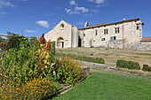 Mittelalterlicher Garten in der Klosteranlage von Salagon, Mane, Alpes-de-Haute-Provence, Provence-Alpes-Côte d'Azur, Frankreich