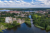 Aerial view of Fuerstenberg, Fuerstenberg, Brandenburg, Germany, Europe