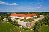 Aerial view of Wülzburg Fortress, Weissenburg, Franconia, Bavaria, Germany, Europe