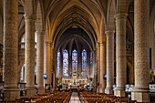 Mass being celebrated in Notre-Dame Cathedral, Luxembourg City, Luxembourg, Europe