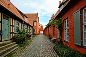 Historic monastery buildings at the Holy Spirit Monastery in the World Heritage and Hanseatic City of Stralsund, Mecklenburg-West Pomerania, Germany