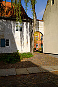 ehemaliges jüdisches Viertel am Sankt-Johanniskloster in der Weltkulturerbe- und Hansestadt Stralsund, Mecklenburg-Vorpommern, Deutschland