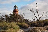 Leuchtturm Darßer Ort am Darßer Weststrand, Nationalpark Vorpommersche Boddenlandschaft, Mecklenburg Vorpommern, Deutschland