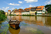 An der Regnitz in der UNESCO-Weltkulturerbestadt Bamberg, Oberfranken, Franken, Bayern, Deutschland