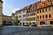 Old town with beautiful town houses in Naumburg/Saale on the Romanesque Road, Burgenlandkreis, Saxony-Anhalt, Germany