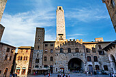 Cityscape with towers, San Gimignano, Tuscany, Italy, Europe