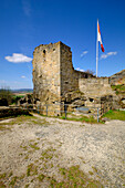 Ruine der Nordburg Lichtenstein in Lichtenstein, Naturpark Haßberge, Landkreis Hassberge, Unterfranken, Franken, Bayern, Deutschland