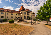 Zwenkau Castle, also called Zwenkau Castle or Schlossberg and today&#39;s town hall in Zwenkau, Leipzig district, Saxony, Germany