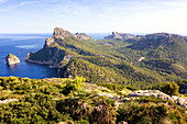Blick auf die Halbinsel Formentor, Nordküste, Mallorca, Spanien