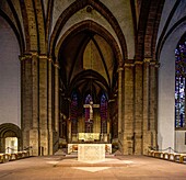 View into the chancel of Minden Cathedral, Minden, North Rhine-Westphalia, Germany