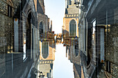 Double exposure of the St Johns hospital in Bruges, Belgium.