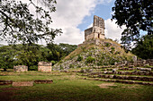 Mirador Temple in Labná, ruined city of the Maya on the Ruta Puuc, Mexico, North America, Latin America