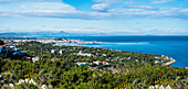 Denia, Costa Blanca, View from Cabo San Antonio over the city and bay of Valencia, Spain