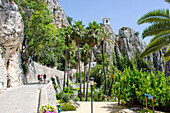 Guadalest mountain fortress in the Serella mountains situated on a reservoir is one of the most popular destinations on the Costa Blanca in Spain