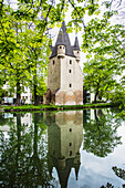Augsburg, Altstadt am Wasser, Lech, Fünfgart Turm, Fünffingerles Turm, Bayern, romantische Straße Deutschland