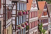 Half-timbered houses in the old town of Schiltach, Black Forest, Baden-Württemberg, Germany