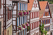 Fachwerkhäuser in der Altstadt von Schiltach, Schwarzwald, Baden-Württemberg, Deutschland