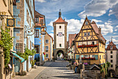 Plönlein district and Siebersturm in the old town of Rothenburg ob der Tauber, Middle Franconia, Bavaria, Germany