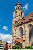 Minster St. Georg in the old town of Dinkelsbühl, Middle Franconia, Bavaria, Germany