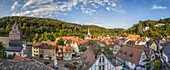 View of the old town from Eppstein Castle, Taunus, Hesse, Germany