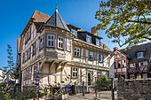 Half-timbered houses in the old town of Bad Homburg vor der Höhe, Taunus, Hesse, Germany