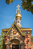 Russische Kirche im Kurpark von Bad Homburg vor der Höhe, Taunus, Hessen, Deutschland