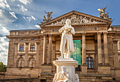 Hessian State Theater and Schiller Monument, Wiesbaden, Hesse, Germany