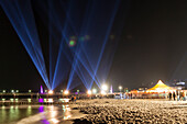 Light dance of the elements on the beach of Zingst, Mecklenburg-West Pomerania, Northern Germany, Germany