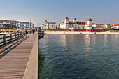 Pier and Kurhaus of Binz on Ruegen, Mecklenburg-West Pomerania, North Germany, Germany