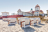 Beach chairs in Binz on Ruegen, Mecklenburg-West Pomerania, North Germany, Germany