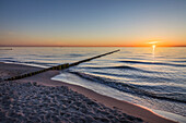 Sunset at Darss West Beach, Mecklenburg-Western Pomerania, North Germany, Germany