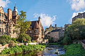 Dean Village am Water of Leith, Edinburgh, City of Edinburgh, Schottland, Großbritannien