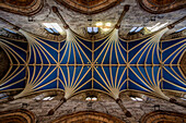Vaulted ceiling of St Giles Cathedral on High Street, Edinburgh, City of Edinburgh, Scotland, UK