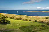 Küstenlandschaft im Nordosten der Trotternish Halbinsel, Isle of Skye, Highlands, Schottland, Großbritannien