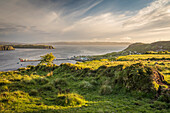 Bay of Uig on the west coast of the Trotternish Peninsula, Isle of Skye, Highlands, Scotland, UK