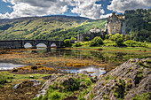 Eilean Donan Castle on Loch Duich, Kyle, Highlands, Scotland, UK