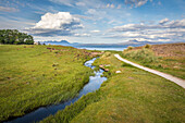Weg zur Mellon Udrigle Beach, Achnasheen, Wester Ross, Highlands, Schottland, Großbritannien