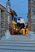 Der Ort Chora im Inneren der Insel Alonissos, Nördliche Sporaden, Griechenland