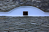Slate roof of the Church of the Nativity in Skopelos town, Skopelos island, Northern Sporades, Greece