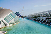 Valencia, Ciudad las Artes y Ciencias, City of Arts and Sciences, the Oceanografico, with surroundings
