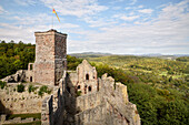 North tower (keep) of the ruins of Rötteln Castle, Loerrach, Baden-Wuerttemberg, Germany, Europe