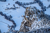 Tiefblick auf Gipfel des Nockstein vom Gaisberg, Salzkammergut, Salzkammergutberge, Salzburg, Österreich