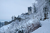 Castle ruins Falkenstein, Flintsbach am Inn, Inn Valley, Bavarian Alps, Upper Bavaria, Bavaria, Germany