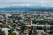 Tbilisi's overview from the Mtatsminda hill, capital city of Georgia
