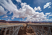 Navajo bridge over the Colorado river on the border of Arizona and Utah.