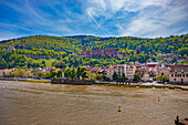 View of Old Town from the Aten Bridge in Heidelberg, Baden-Württemberg, Germany