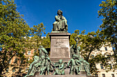 The Beethoven memorial at Beethovenplatz, Vienna, Austria, Europe