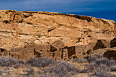 Chetro Ketl, großes Pueblo-Haus und eine archäologische Stätte im Chaco Culture National Historical Park, New Mexico, USA.