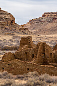 Pueblo Bonito is the largest and best-known great house in Chaco Culture National Historical Park, northern New Mexico.